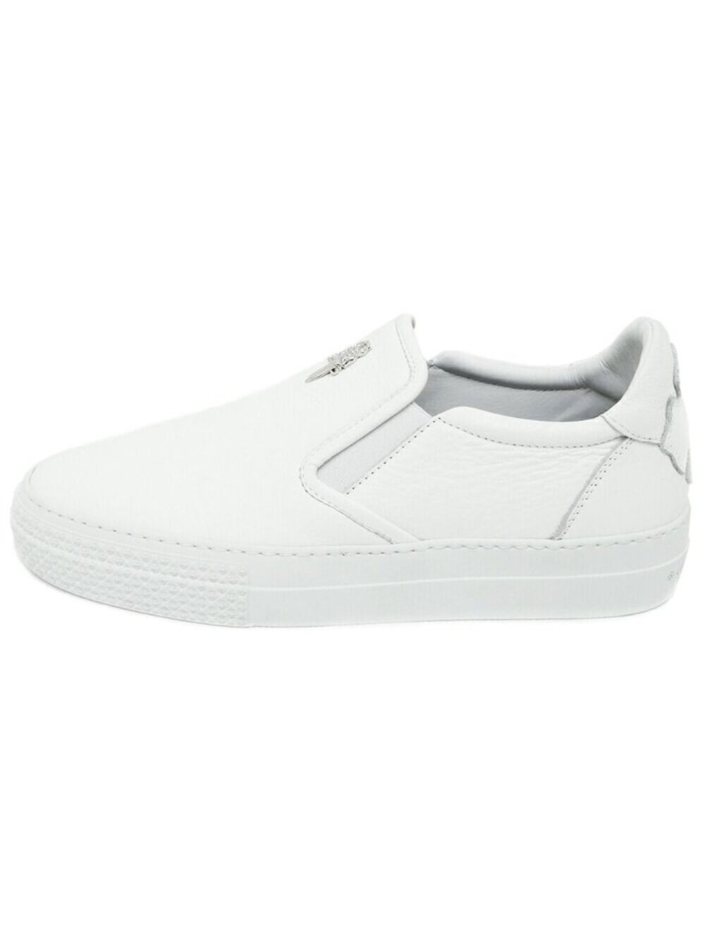 Chrome Hearts Slip-on CH Plus Leather Patch Dagger White Sneakers